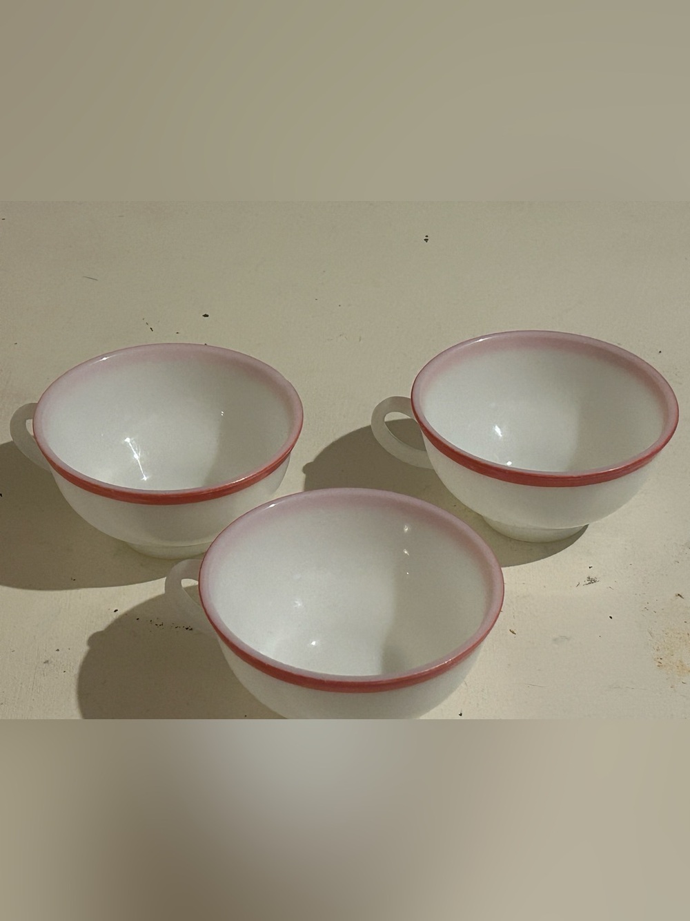 Vtg PYREX Flamingo Teacups